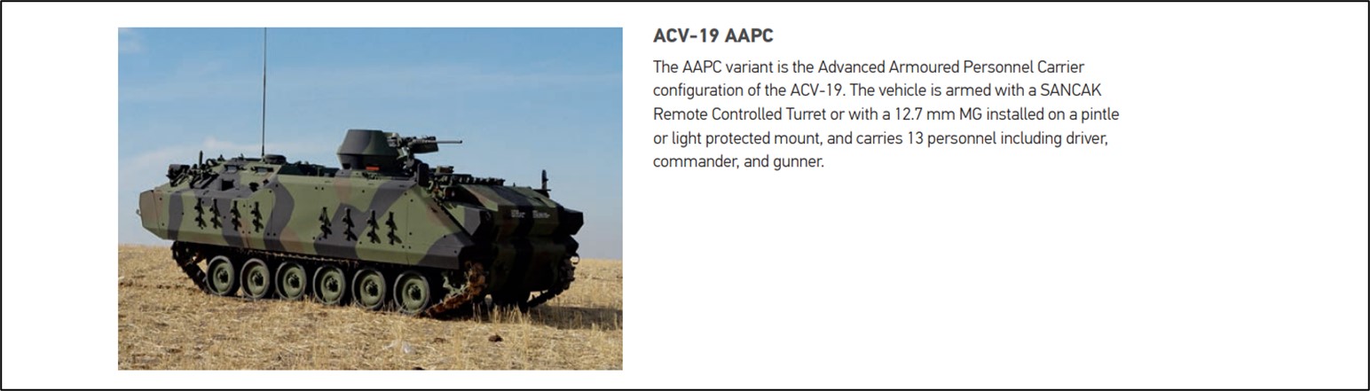 ACV 19 Turkish Amphibious Vehicle (G)